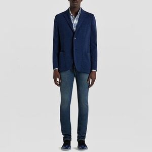 Etro S4 Cashmere Wool Silk Blend Charcoal Blazer Jacket